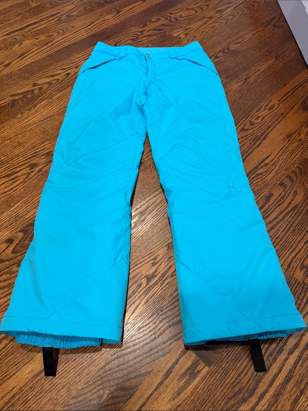 Spyder sz 12 Women's Snow pants w Thinsulate Insulation - aqua - slight flare